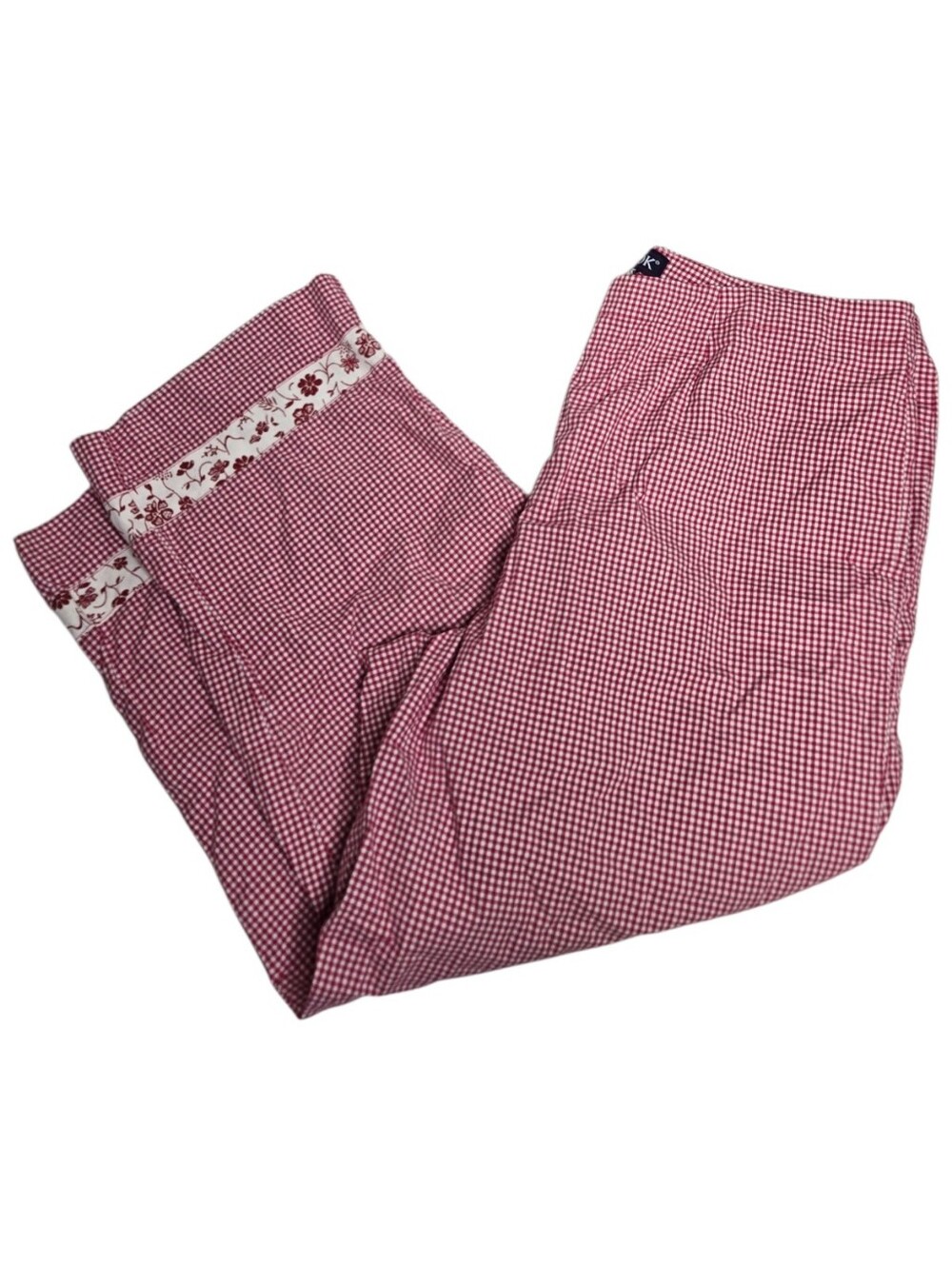 VINTAGE red gingham crop capri picnic tomato girl pants 16